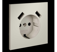 Накладка для розетки с заземлением и защитными шторками с USB A+A S70 (кашемир) Voltum VLS000903