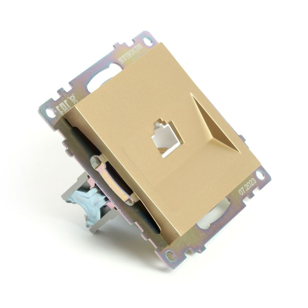 Розетка компьютерная RJ-45 Stekker Катрин золото GLS00-7107-08 49227