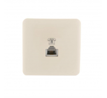 Розетка телефонная евро Lezard Viola кремовая 751-0300-137