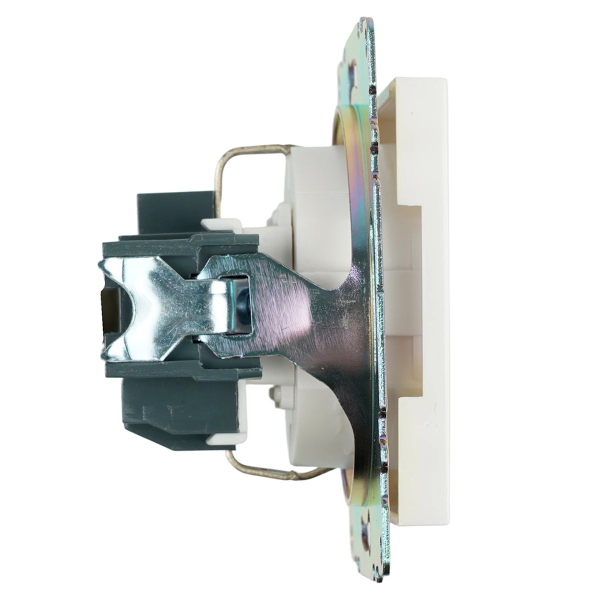 Розетка 2P+PE Stekker Катрин со шторками белый GLS16-7110-01 39304