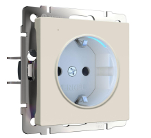 Розетка с заземлением Werkel с подсветкой айвори матовый W1171462 4690389191985