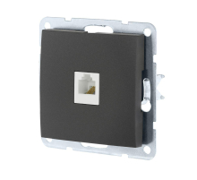 Розетка телефонная RJ-12 LK Studio LK60 черный бархат 865508-1