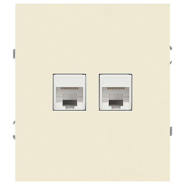 Розетка ЭРА Arktik 16-3108-02 информационная двойная 2XRJ45 слоновая кость Б0070485