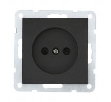 Розетка LK Studio без з/к, со шторками (черный бархат) LK60 863308-1