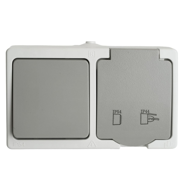 Розетка 1-местная с выключателем Stekker Велена PST16-21-54/10-211-54 49728