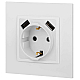 Розетка ЭРА Elegance 14-4109-01М 2P+E 16A-250В штор. с 2xUSB 5В-3А белый матовый Б0065773