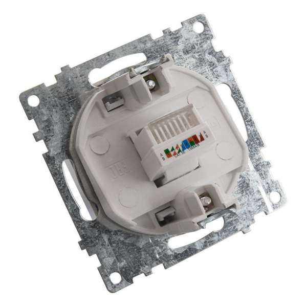 Розетка компьютерная RJ-45 Stekker Катрин серебро GLS00-7107-03 39585 Розетка компьютерная RJ-45 Stekker Катрин серебро GLS00-7107-03 39585