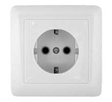 Розетка 2К+З Systeme Electric Хит 16A 250V белая RS16-134-B