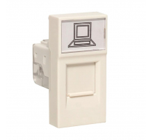 Розетка RJ45 кат. 5e, 1 модуль EKF E1MK015E-135-10