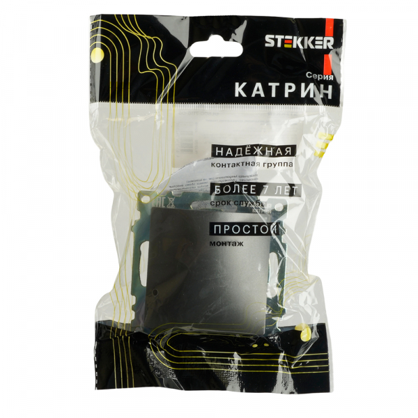 Кабельный вывод (механизм), STEKKER, серия Катрин, графит, GLS00-7116-06 49469 Кабельный вывод (механизм), STEKKER, серия Катрин, графит, GLS00-7116-06 49469