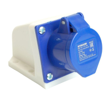 Розетка 2P+PE Stekker с крышкой синий RST16-113-44 49432