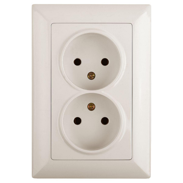 Розетка двойная ЭРА Intro Solo 2х2P 16A 250V слоновая кость 4-204-02 Б0043327 Розетка двойная ЭРА Intro Solo 2х2P 16A 250V слоновая кость 4-204-02 Б0043327
