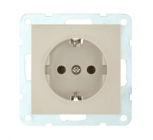 Розетка LK Studio с з/к, без шторок (бежевый) LK60 863101-1