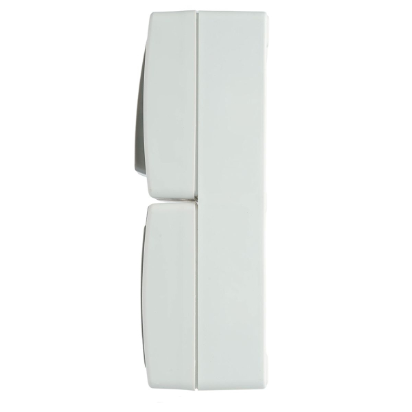 Блок: розетка 1-местная с/з + выключатель 2-клавишный STEKKER, PST16-21-54V/10-221-54, белый/серый 49739