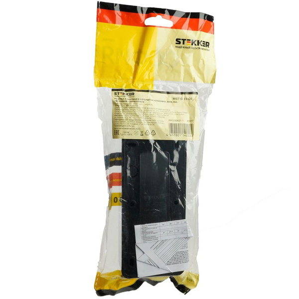 Розетка тройная 2P Stekker София черный MST10-13-02 49317