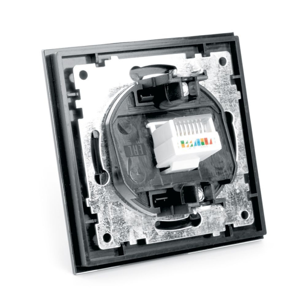 Розетка компьютерная RJ-45 Stekker Катрин черный GLS00-7007-05 39510