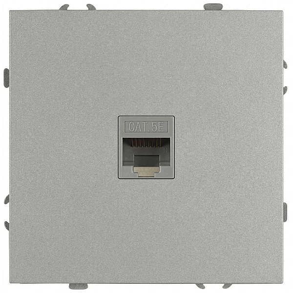 Розетка ЭРА Galaxy 15-3107-03 информационная RJ45 IP20 алюминий Б0070739