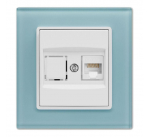 Розетка LAN Vesta-Electric Exclusive Blue голубая FRZ00041018SIN