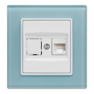 Розетка LAN Vesta-Electric Exclusive Blue голубая FRZ00041018SIN