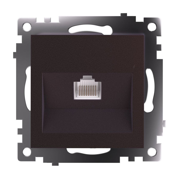 Розетка компьютерная RJ-45 Stekker Катрин шоколад GLS00-7107-04 49023