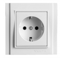 Розетка 2P+E Vesta-Electric Verona белый FRZ00020102BEL