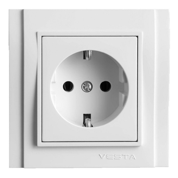 Розетка 2P+E Vesta-Electric Verona белый FRZ00020102BEL Розетка 2P+E Vesta-Electric Verona белый FRZ00020102BEL