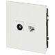 Розетка ЭРА Arktik 16-3110-08 комбинированная RJ45+TV белый матовый Б0070501