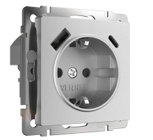 Розетка Werkel серебряный матовый W1171765 4690389195600