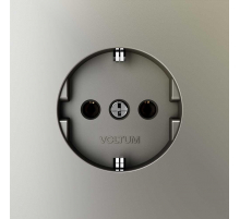 Розетка встраиваемая Voltum S70 с заземлением 16А, (шелк) VLS040104