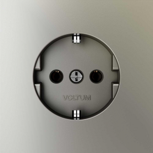 Розетка встраиваемая Voltum S70 с заземлением 16А, (шелк) VLS040104