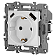 Розетка ЭРА Elegance 14-4108-01 2P+E 16A-250В со шторками с USB type-A+C 5В-3А белый Б0067736
