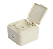 Розетка 2P Stekker Брест с крышкой слоновая кость PST16-20-44 49060