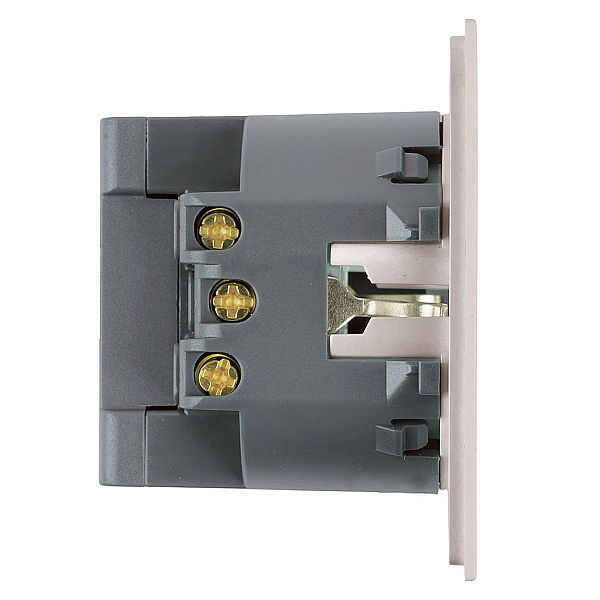 Розетка 1-местная з/ш с/з 16А + USB + Type C (механизм) Stekker 250В 20W Мия RST16-3119-08 пудровый жемчуг 50482