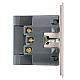 Розетка 1-местная з/ш с/з 16А + USB + Type C (механизм) Stekker 250В 20W Мия RST16-3119-08 пудровый жемчуг 50482