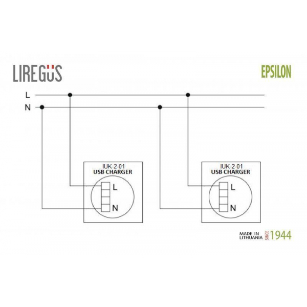 Розетка 2xUSB Liregus Epsilon бежевый 28-0712 Розетка 2xUSB Liregus Epsilon бежевый 28-0712