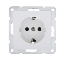 Розетка LK Studio с з/к, со шторками (белый) LK80 843204-1