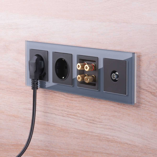 Акустическая розетка Werkel черный матовый W1185008 4690389157059