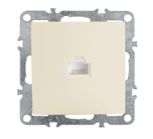 Розетка компьютерная 1-местная RJ-45 (механизм), Stekker, PST00-9107-02 Эрна, слоновая кость 39325