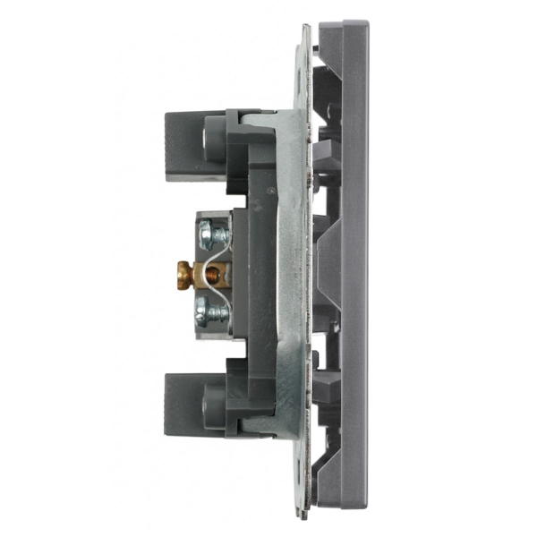 Розетка телевизионная 1-местная (механизм), STEKKER, 75 Ом, 5-862МГц, серия Эмили, RST00-5108-10, платиново-серый, soft touch 49953