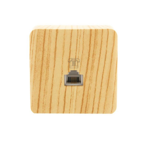 Розетка телефонная евро Lezard Viola беленый дуб 751-5200-137