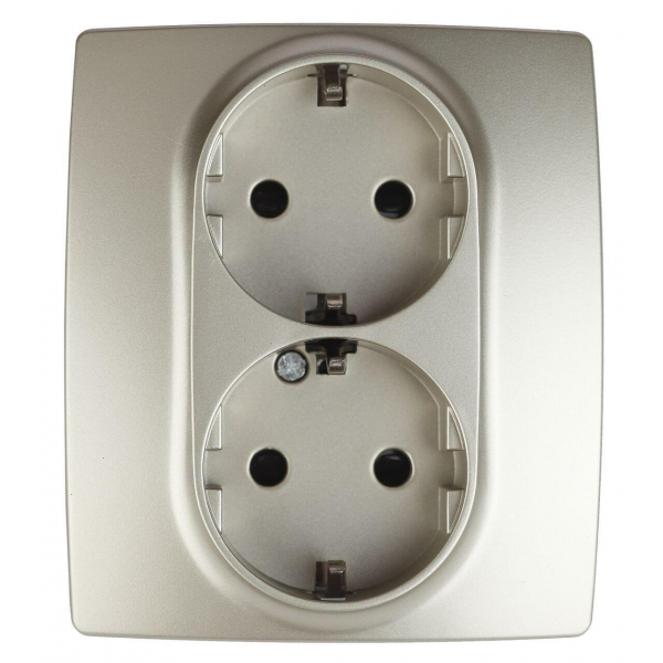 Розетка ЭРА 12 2x2P E Schuko со шторками 16A 250V 12-2104-04 Б0014702 Розетка ЭРА 12 2x2P E Schuko со шторками 16A 250V 12-2104-04 Б0014702