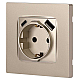 Розетка ЭРА Серия 12 12-4108-04 2P+E 16A-250В со шторками с USB type-A+C 5В-3А шампань Б0067727