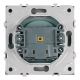 Розетка 1-местная с защитной шторкой (механизм), STEKKER, б/з, 250В, 16А, серия Эмили, RST16-5109-10, платиново-серый, soft touch 49954