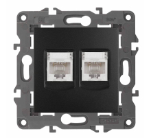 Розетка информационная 2XRJ45 ЭРА Elegance 14-3108-05 Б0034312