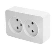 Розетка двойная 2P Stekker София белый MST10-12-01 49303