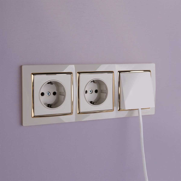 Розетка с заземлением Werkel слоновая кость W1171003 4690389155741