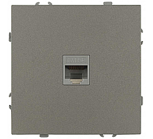 Розетка ЭРА Galaxy 15-3107-07 информационная RJ45 IP20 титан Б0070747