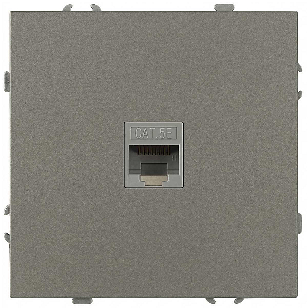 Розетка ЭРА Galaxy 15-3107-07 информационная RJ45 IP20 титан Б0070747