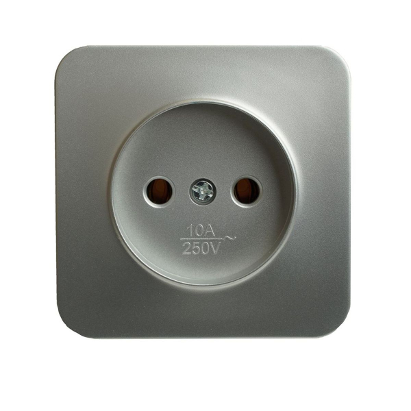 Розетка 2P Stekker София серебро MST10-11-03 49325