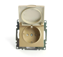 Розетка 2P+PE Stekker Катрин с крышкой золото GLS16-7112-08 49222